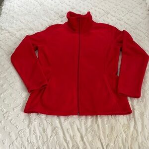 Red Fleece Zip Up Jacket